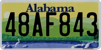 AL license plate 48AF843
