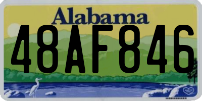 AL license plate 48AF846