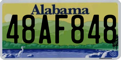 AL license plate 48AF848