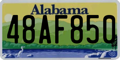 AL license plate 48AF850