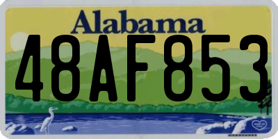 AL license plate 48AF853