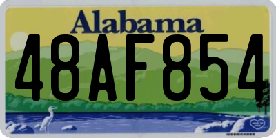 AL license plate 48AF854