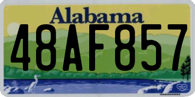 AL license plate 48AF857