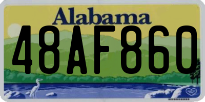 AL license plate 48AF860
