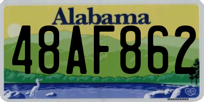 AL license plate 48AF862