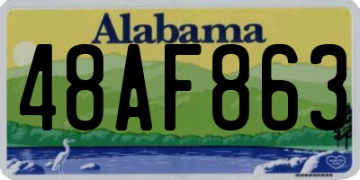 AL license plate 48AF863