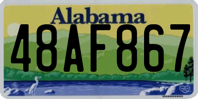 AL license plate 48AF867
