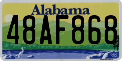AL license plate 48AF868