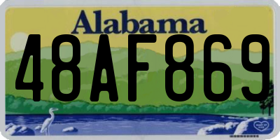 AL license plate 48AF869