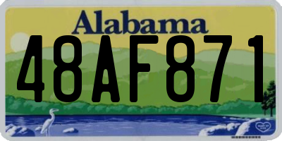 AL license plate 48AF871