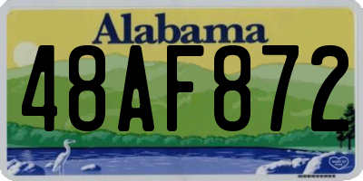 AL license plate 48AF872