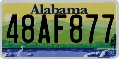 AL license plate 48AF877