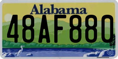 AL license plate 48AF880