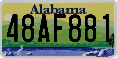 AL license plate 48AF881