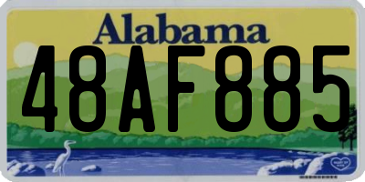 AL license plate 48AF885