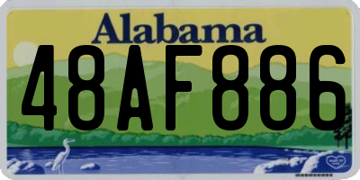 AL license plate 48AF886