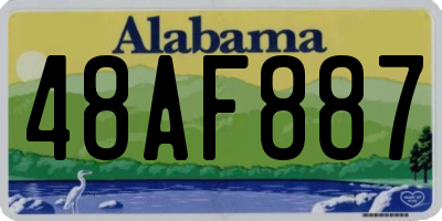 AL license plate 48AF887