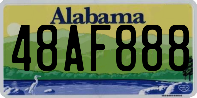 AL license plate 48AF888