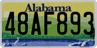 AL license plate 48AF893