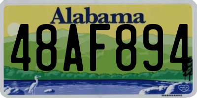 AL license plate 48AF894