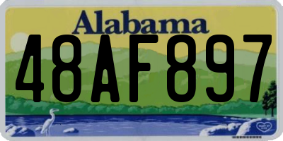 AL license plate 48AF897