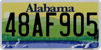 AL license plate 48AF905