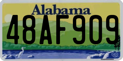 AL license plate 48AF909