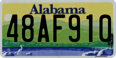AL license plate 48AF910