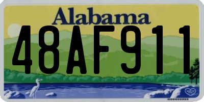 AL license plate 48AF911