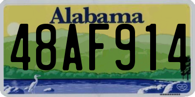 AL license plate 48AF914
