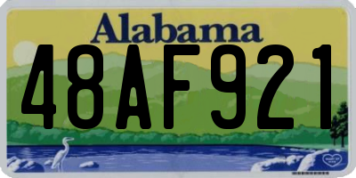 AL license plate 48AF921