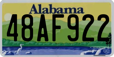 AL license plate 48AF922