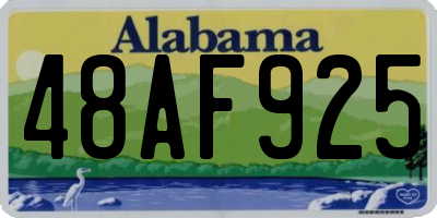AL license plate 48AF925