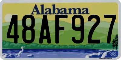 AL license plate 48AF927