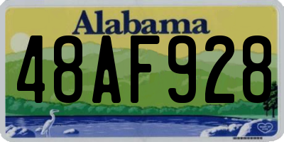 AL license plate 48AF928