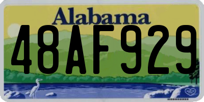 AL license plate 48AF929