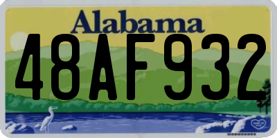 AL license plate 48AF932