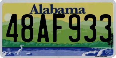AL license plate 48AF933