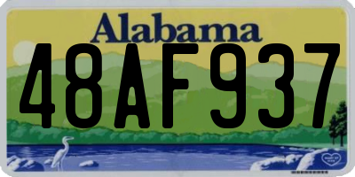 AL license plate 48AF937