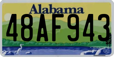AL license plate 48AF943