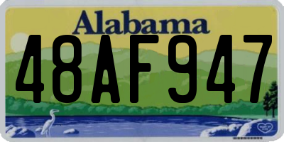 AL license plate 48AF947