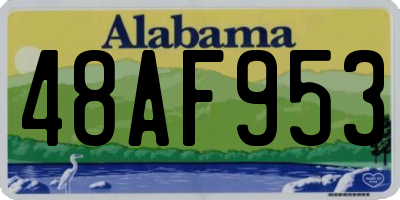 AL license plate 48AF953