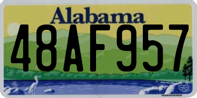 AL license plate 48AF957