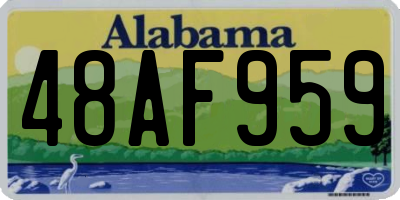 AL license plate 48AF959