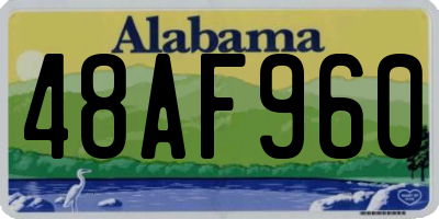 AL license plate 48AF960