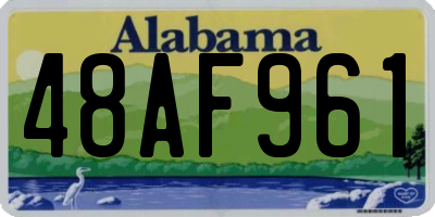 AL license plate 48AF961