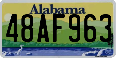 AL license plate 48AF963