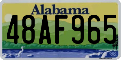 AL license plate 48AF965