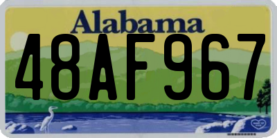 AL license plate 48AF967