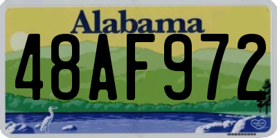 AL license plate 48AF972